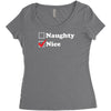 more nice than naughty Women's Triblend Scoop T-shirt