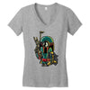 minion boba fett Women's V-Neck T-Shirt