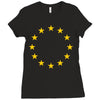 EU Stars Europe, European Union Flag, Symbol, Sign Ladies Fitted T-Shirt