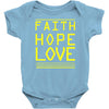 faith, hope and love Baby Bodysuit