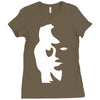 sax player lady face optical illusion Ladies Fitted T-Shirt
