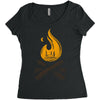 camp &amp; bonfire Women's Triblend Scoop T-shirt