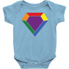 Rainbow LGBT Diamond Baby Onesie