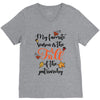 my favorite season is the fall of the patriarchy V-Neck Tee