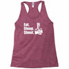 v6 eat sleep shoot Racerback Tank