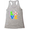 love baseball neon rhinestuds Racerback Tank