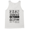 Born In October Tank Top