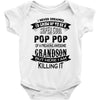 Super Cool Pop Pop Of A Freaking Awesome Grandson Baby Onesie