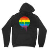 rainbow colored stripes dot running splashes Unisex Hoodie
