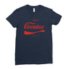 enjoy cocaine funny gray Ladies Fitted T-Shirt