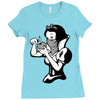 snow white Ladies Fitted T-Shirt