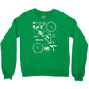 bicycle cyclopath bike hobby exploded Crewneck Sweatshirt