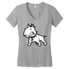 bulldog Women's V-Neck T-Shirt
