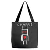 chappie robot movie logo Tote Bags