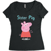 peppa pig sister pig Women's Triblend Scoop T-shirt