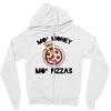 mo money mo pizzas 1 Zipper Hoodie