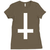 wasted youth inverted cross indie geek swag funny Ladies Fitted T-Shirt