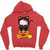 kitty halloween Zipper Hoodie