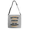 Super Cool Grandson Of A Freaking Awesome Pop Pop Adjustable Strap Totes