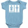 restroom sign sticker vinyl decal Baby Onesie