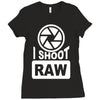 i shoot raw photography camera photograph Ladies Fitted T-Shirt