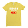 beast mode activated Ladies Fitted T-Shirt