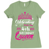 Celebrating With the 4th Birthday Queen Ladies Fitted T-Shirt