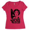 a woman's place is in the resistance Women's Triblend Scoop T-shirt
