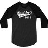 daddy since 2015   mens funny 3/4 Sleeve Shirt