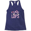 i love lops lots Racerback Tank