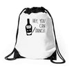 can i dance Drawstring Bags