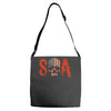 sons of anarchy soa tv show skull reaper american flag Adjustable Strap Totes