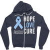 hope love cure stomach cancer awareness Zipper Hoodie