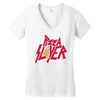 pizza slayer Women's V-Neck T-Shirt