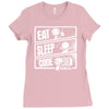 v3 eat sleep code Ladies Fitted T-Shirt