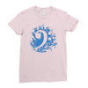 bass clef in blue Ladies Fitted T-Shirt