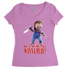 chucky funny quote ideal birthday present gift Women's Triblend Scoop T-shirt