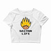 saiyan life Crop Top