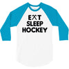 eat sleeo hockey 3/4 Sleeve Shirt