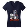 This Girl Loves Her Cane Corso Women's V-Neck T-Shirt