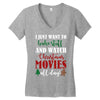 i just want to bake stuff and watch christmas movies all day Women's V-Neck T-Shirt