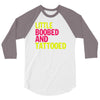 little boobed and tattoed 3/4 Sleeve Shirt
