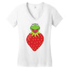 Kermit Strawberry Women's V-Neck T-Shirt