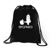 android robot spoof Drawstring Bags