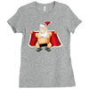 funny flashing naked nude christmas santa claus Ladies Fitted T-Shirt