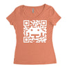 space alien qr code Women's Triblend Scoop T-shirt
