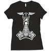 thorshammer mj&ouml;lnir odin wikinger germanen Ladies Fitted T-Shirt
