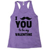 i moustache you to be my valentine Racerback Tank