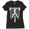 halloween skeleton Ladies Fitted T-Shirt