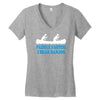 paddle faster i hear banjos Women's V-Neck T-Shirt